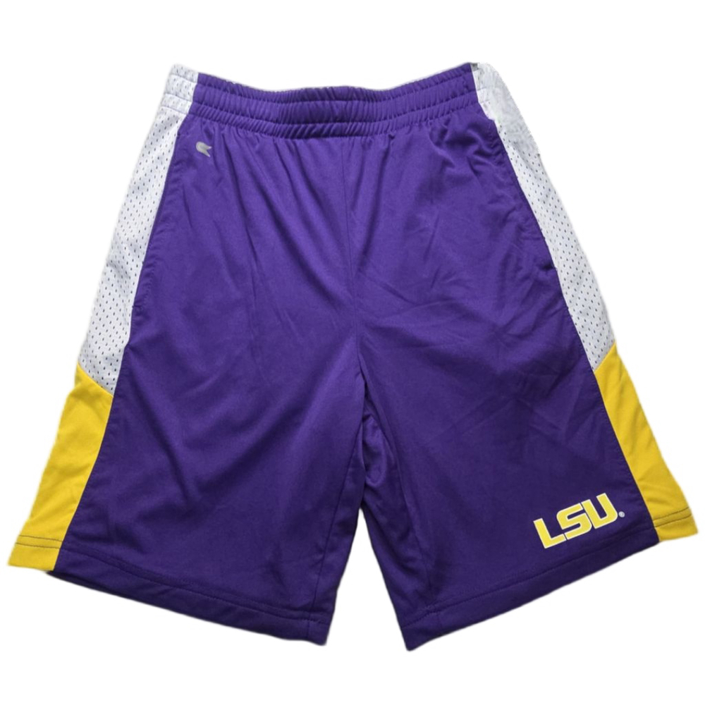 LSU Tigers Colosseum Athletic Shorts Mens M Purple NCAA Basketball Gym Training
